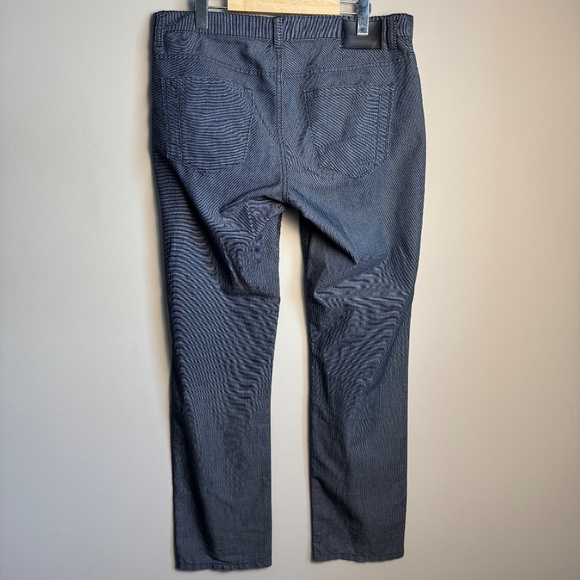 Perry Ellis Men's Flat Front Chino Casual Dress Pant Blue-Gray Trouser 34x32 - Picture 4 of 14